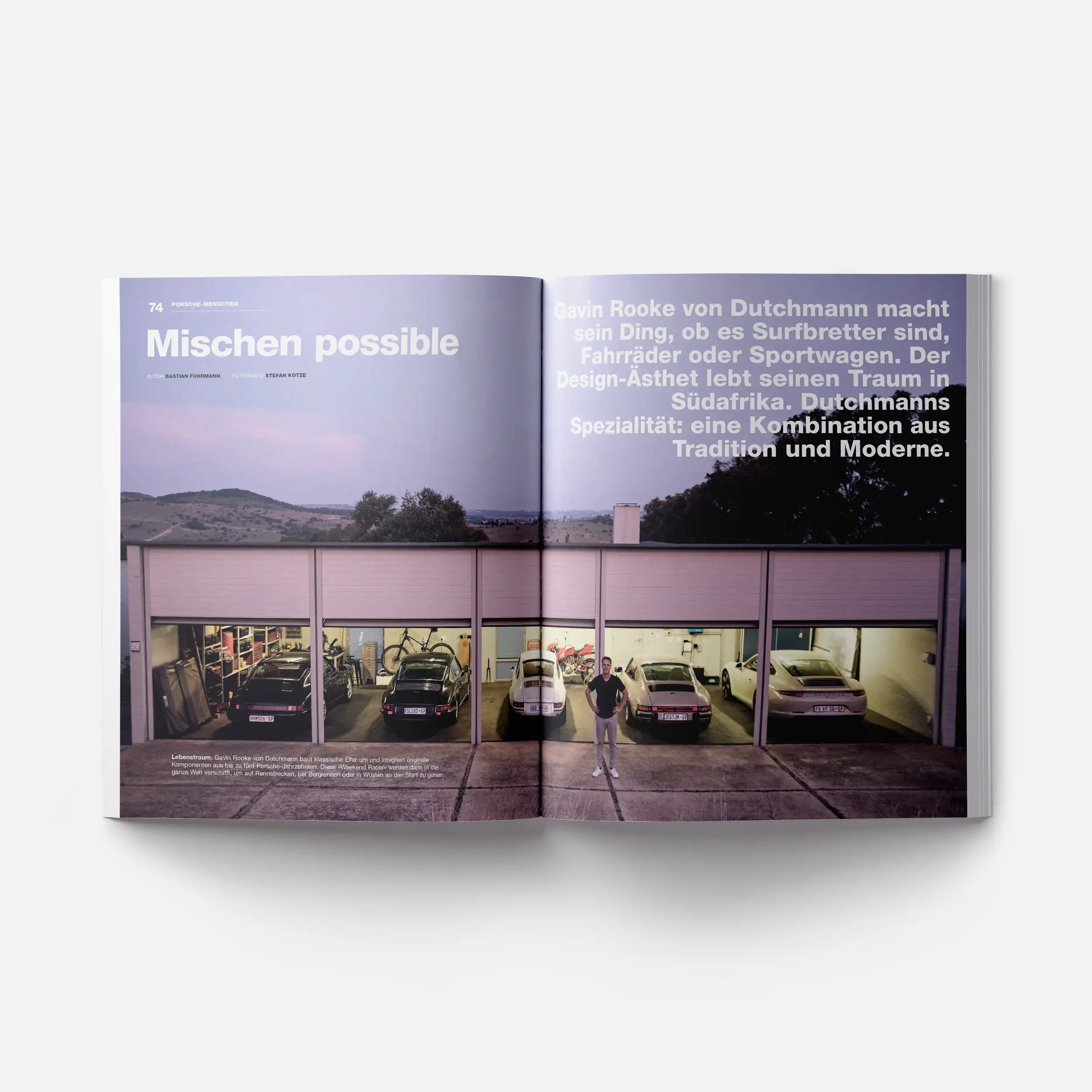 Magazine spread with Dutchmann article